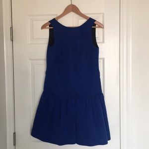 Tibi royal blue drop waist party dress